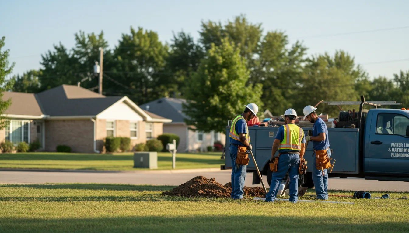 Residential water line and bathroom plumbing service in Goodview, VA